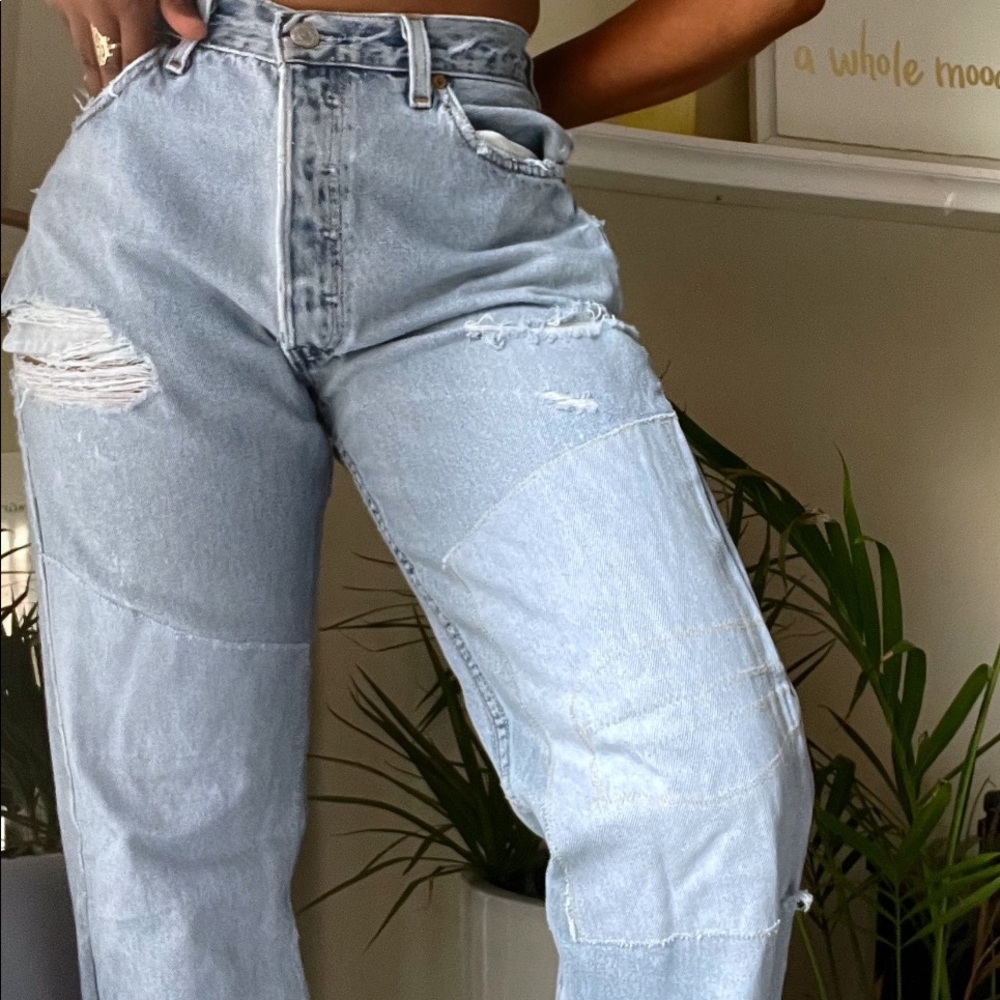 Levi’s Vintage Patchwork Jeans - Light Blue Denim